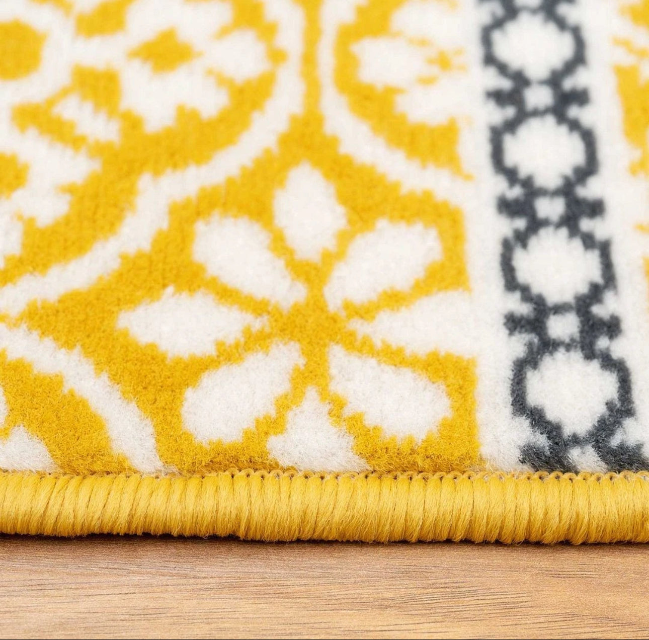 Yellow/Grey Modern Patchwork Rug