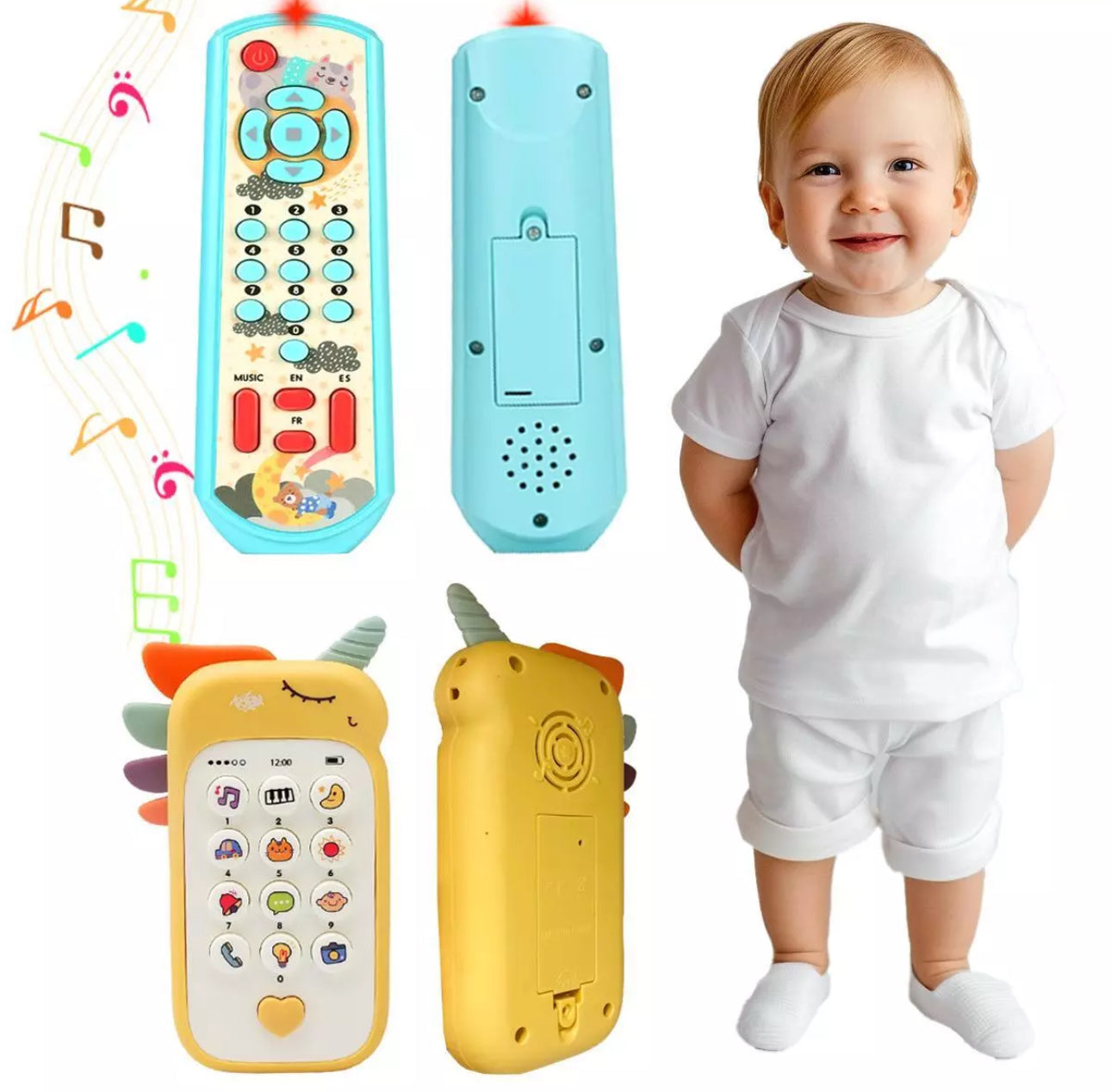 Baby Interactive Phone & Remote Control Toy Set