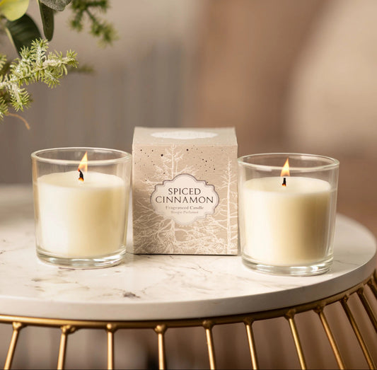 Set of 2 Spiced Cinnamon Jar Candles