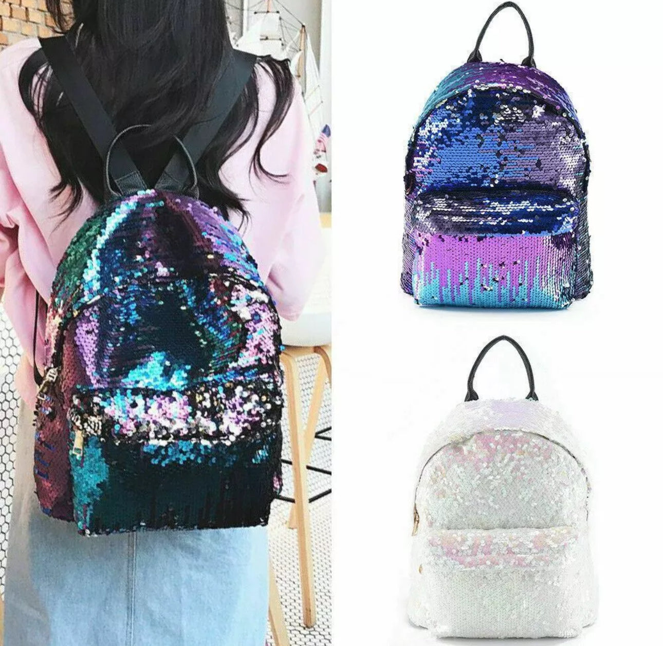 Shiny Sequin Backpacks