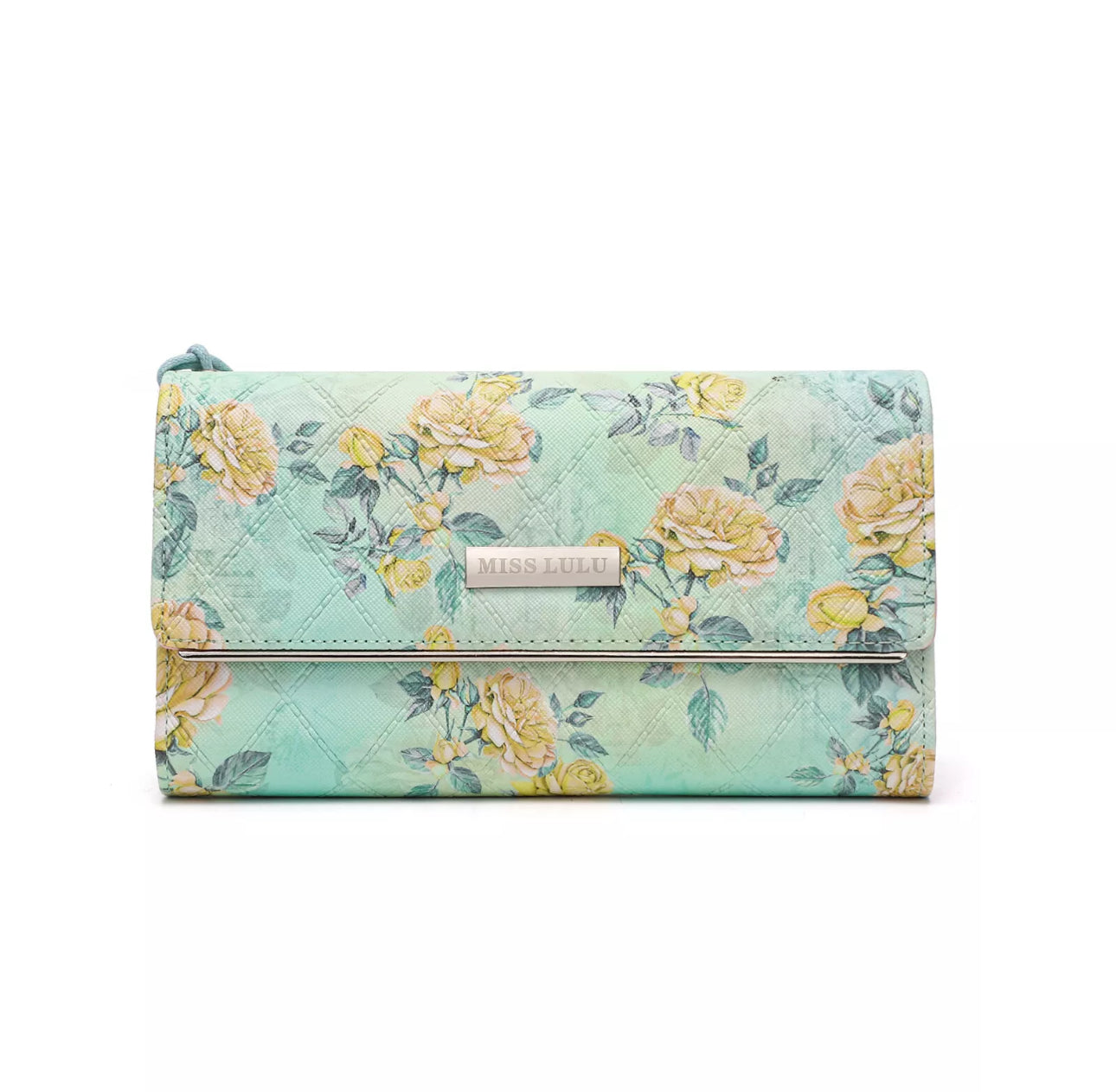 Long Floral Clutch Purse