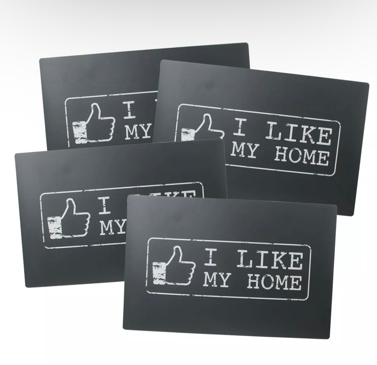 Set of 4 I like my home Novelty Placemats