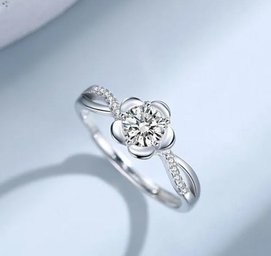 Delicate Flower Adjustable Ring