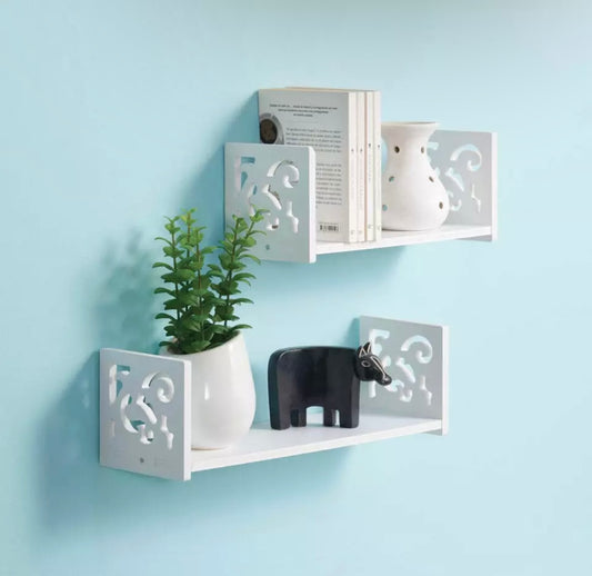 2pcs U-Shaped Floating Wall Shelves