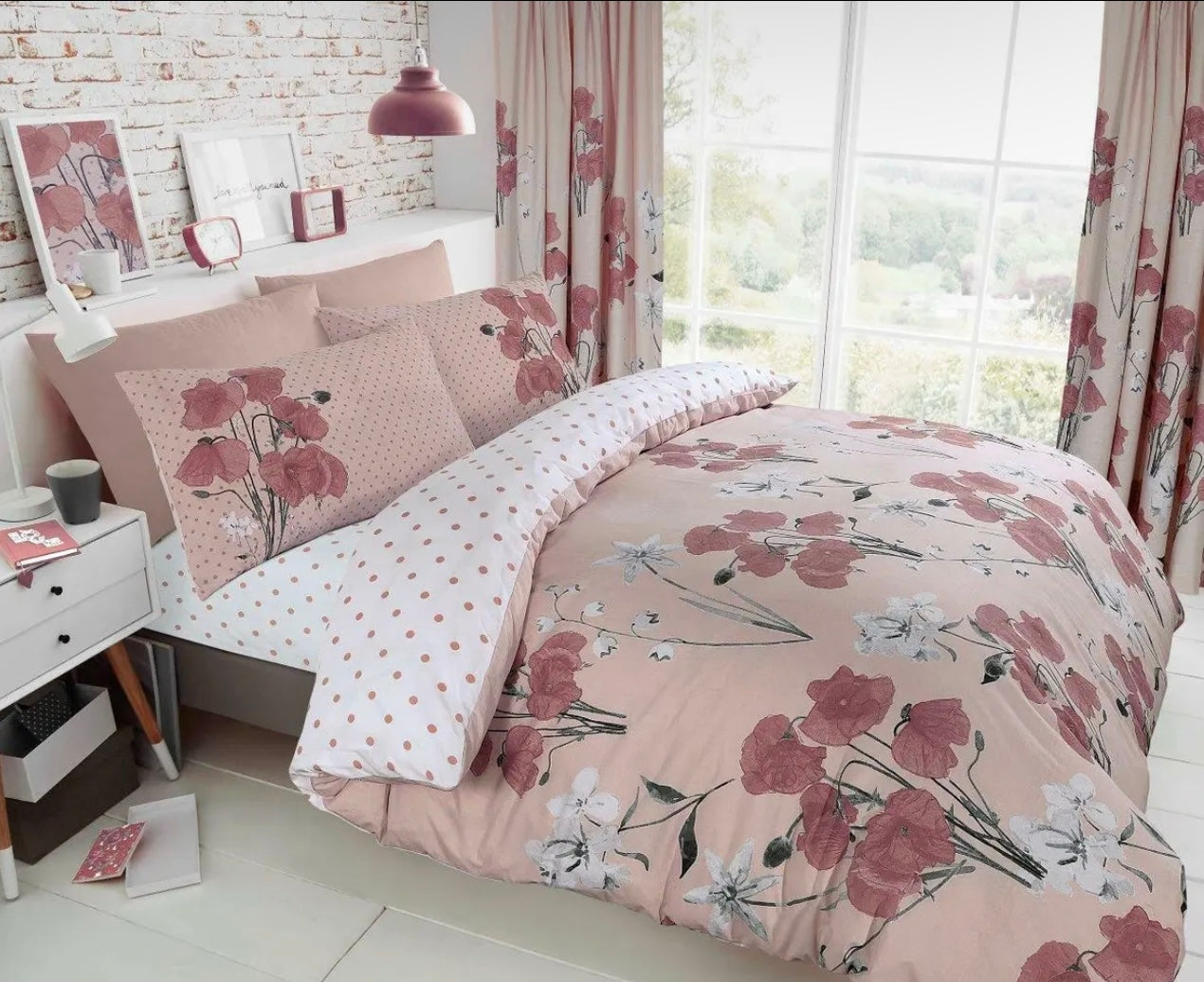 Reversible Floral Duvet Set