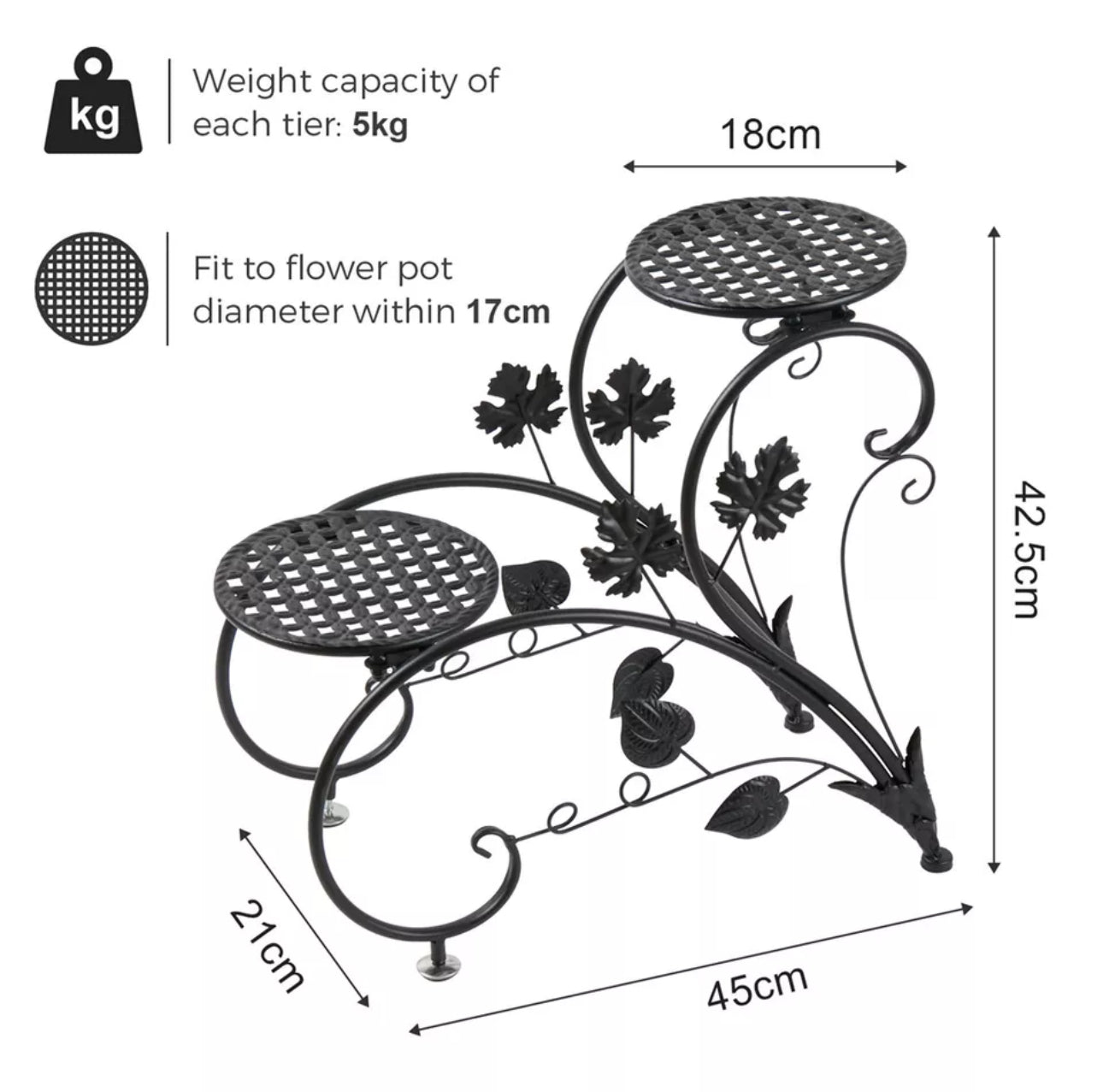 4 Tier Metal Planter Stand