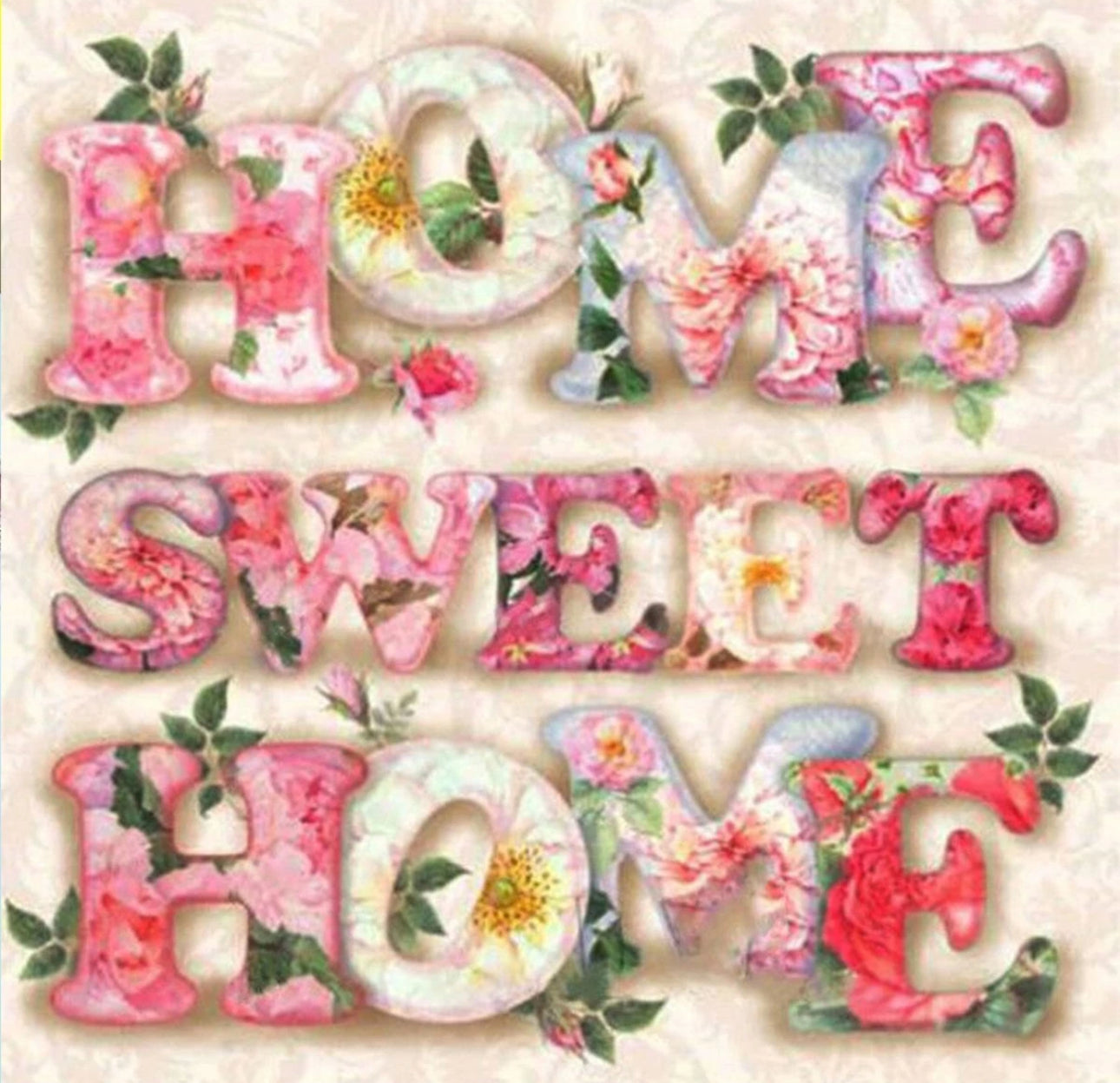 Home Sweet Home Diamond Art 30x30cm