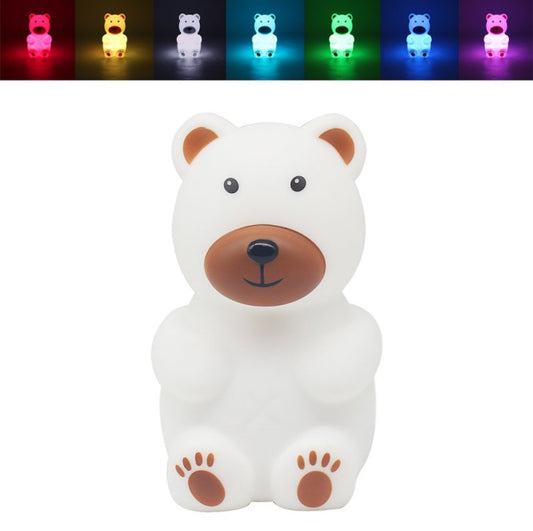 Squishy Touch Colour Changing Bear Mini  Night Light