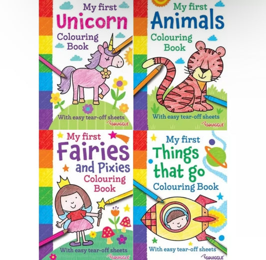 Set Of 4 My First Colouring Books