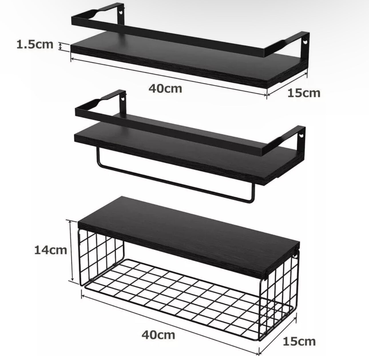 Set of 3 Floating Shelves