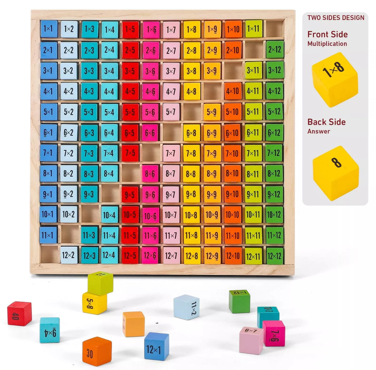 145pc Wooden Times Tables Block Set