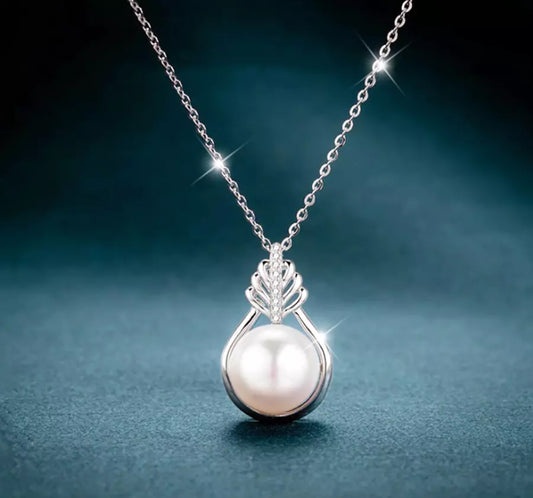 Crystal Tree Pearl Pendant