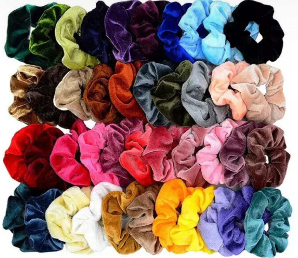 12pk Velvet Hair Scrunchies