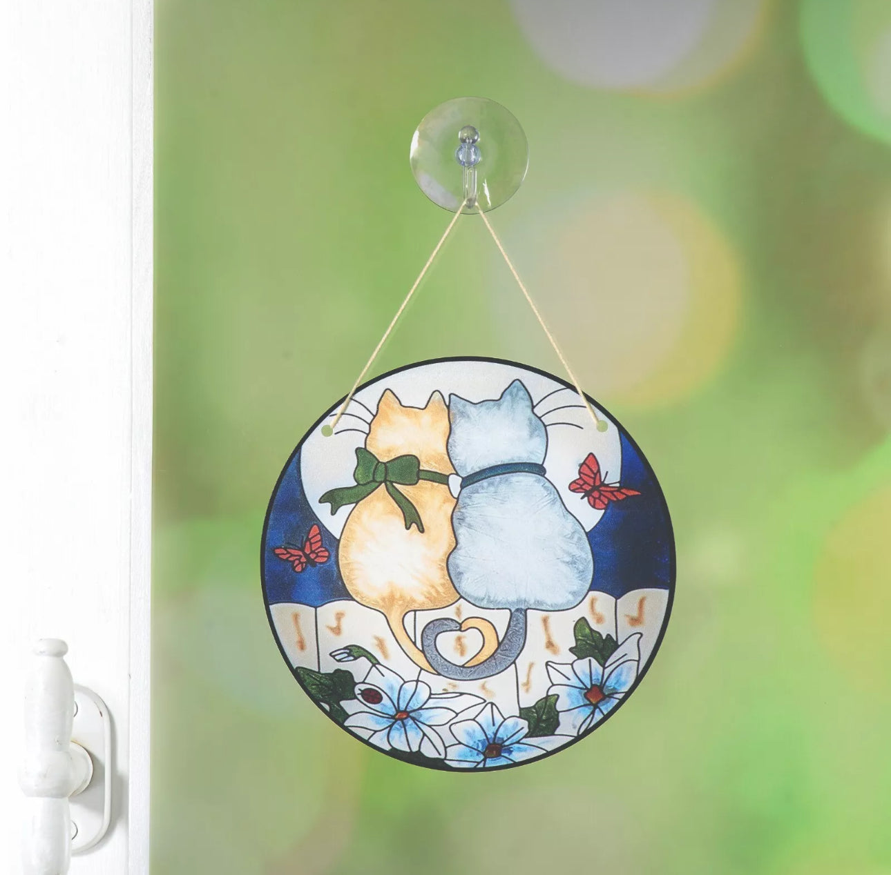 Cuddling Cats Sun Catcher