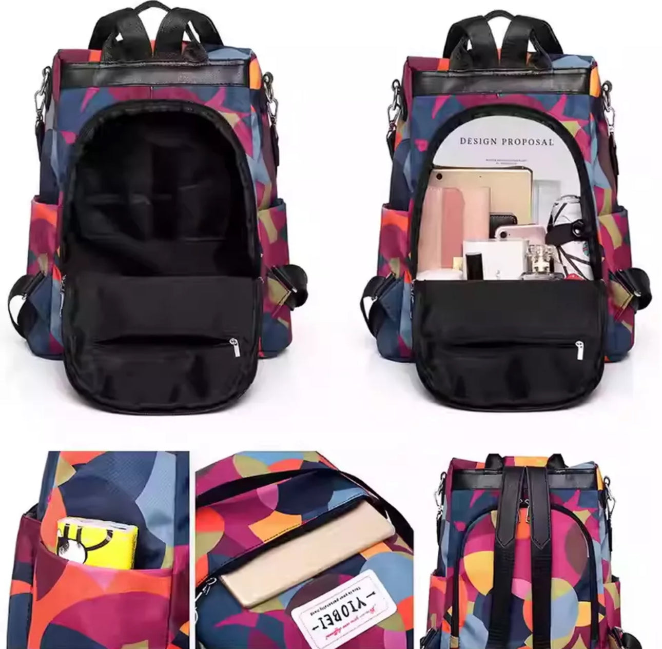 Multicoloured Ladies Backpack