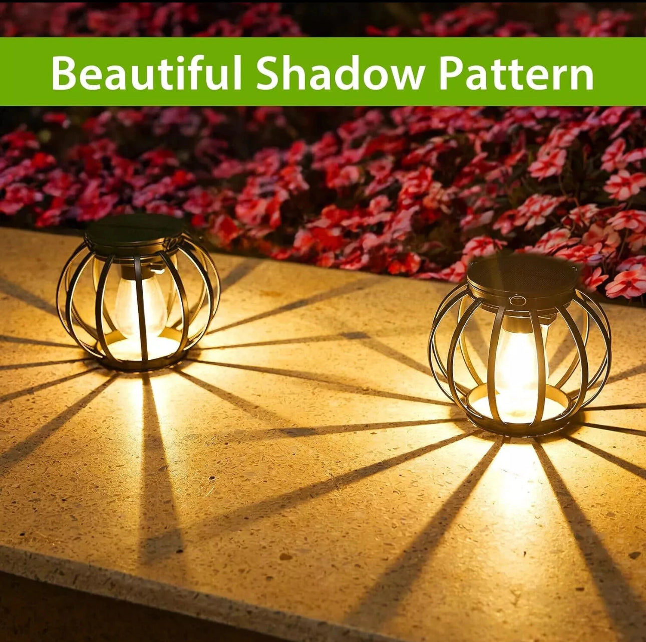 2pc Round Solar Lights