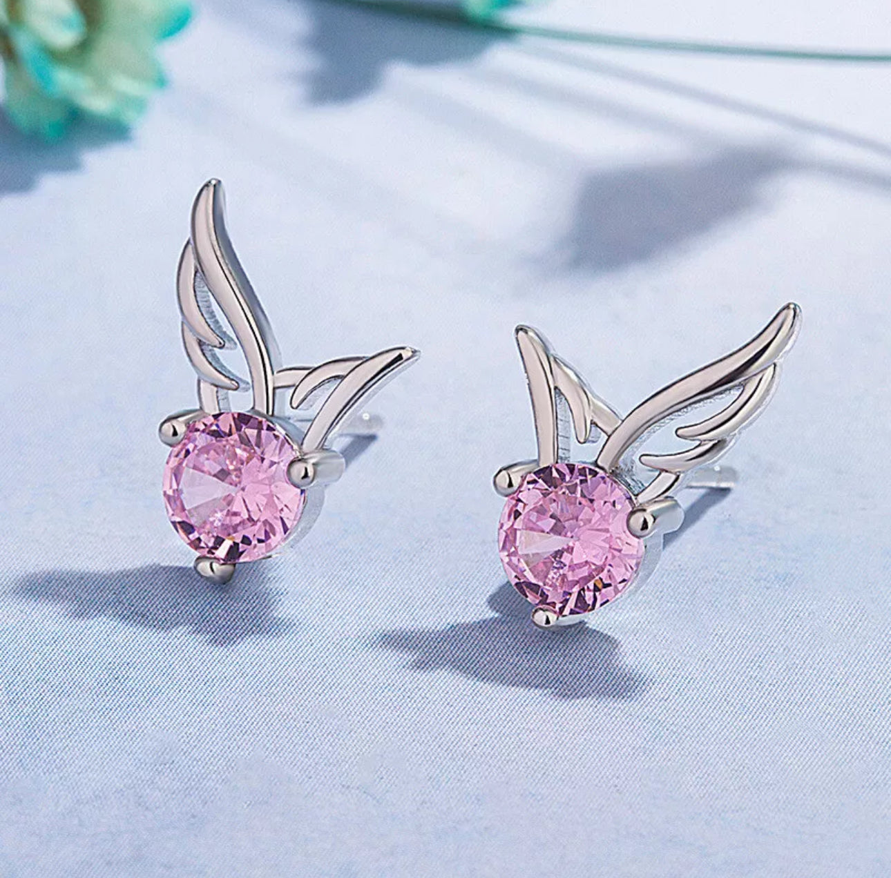 Crystal Angel Wing Earrings