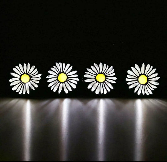 4pk Super Bright Solar Powered LED Daisies