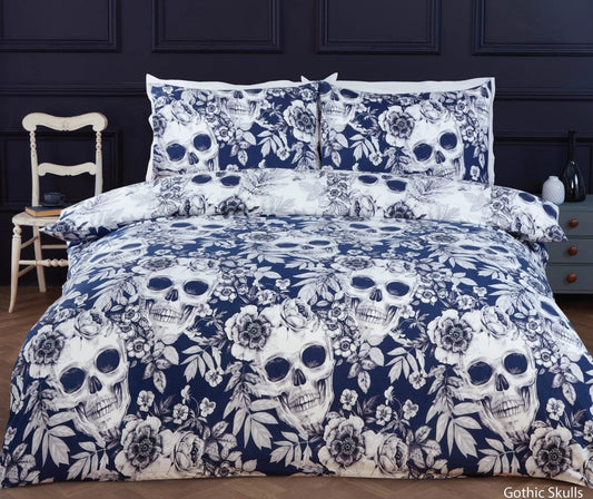 Reversible Skull Bedding Set KING