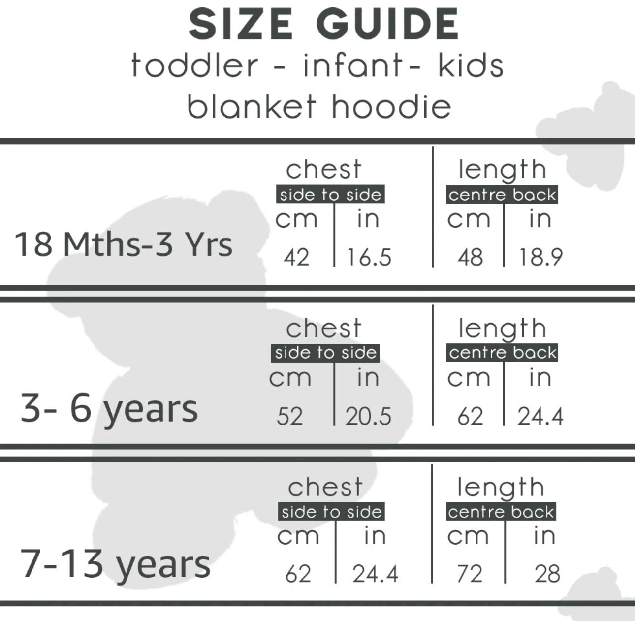 Children’s Teddy Hooded Blanket