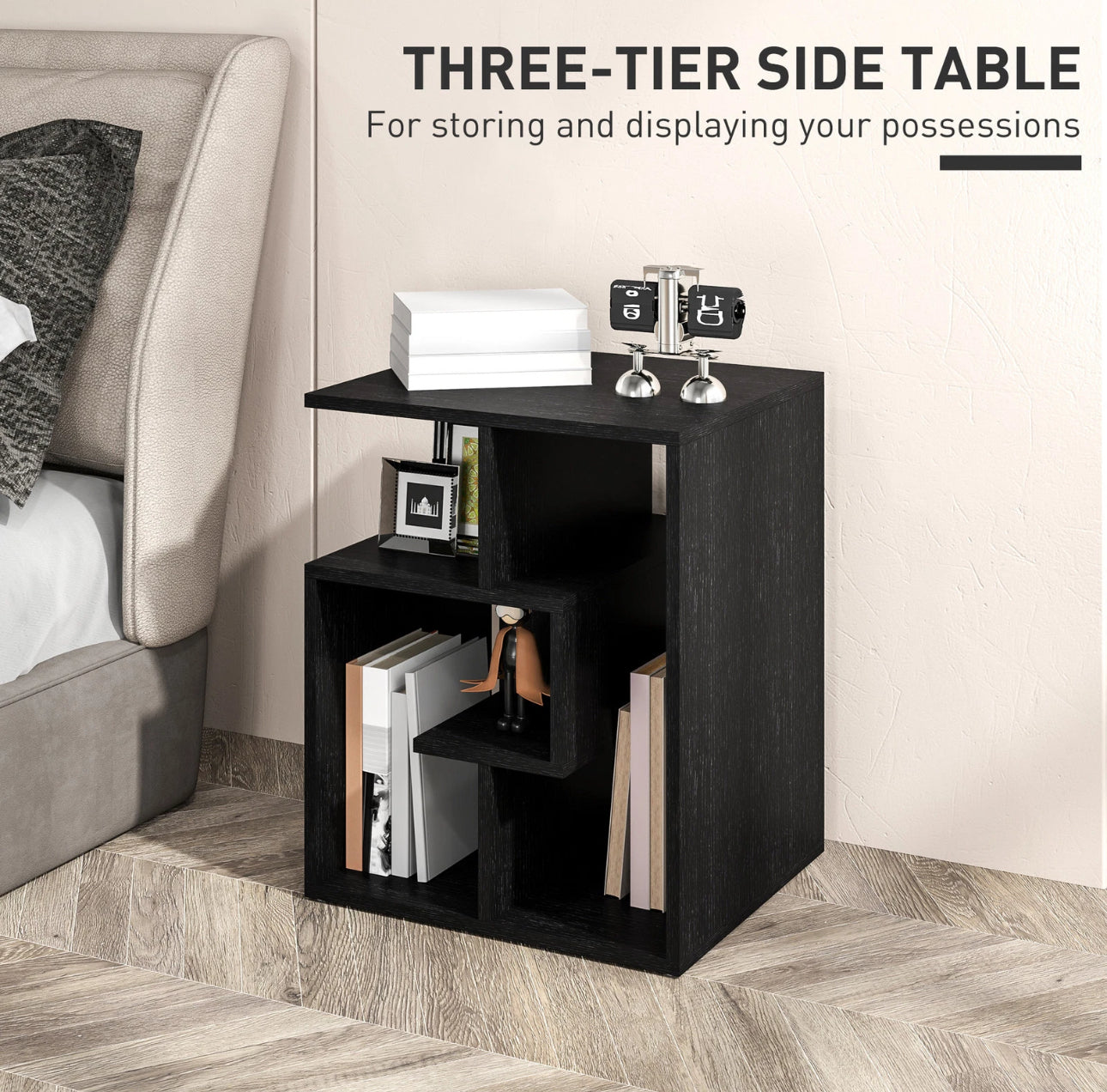 Unique 3-Tier Side Table Storage