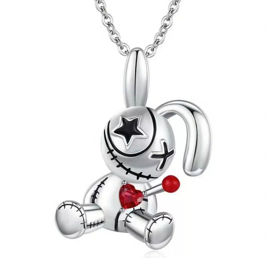 Scary Heart Rabbit Necklace