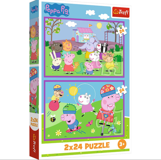 2x24pc Pig Family Jigsaw Puzzles