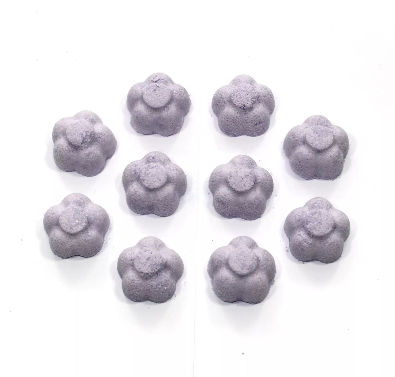 21pc Mini Flower Bath Bombs Parma Violet Scented