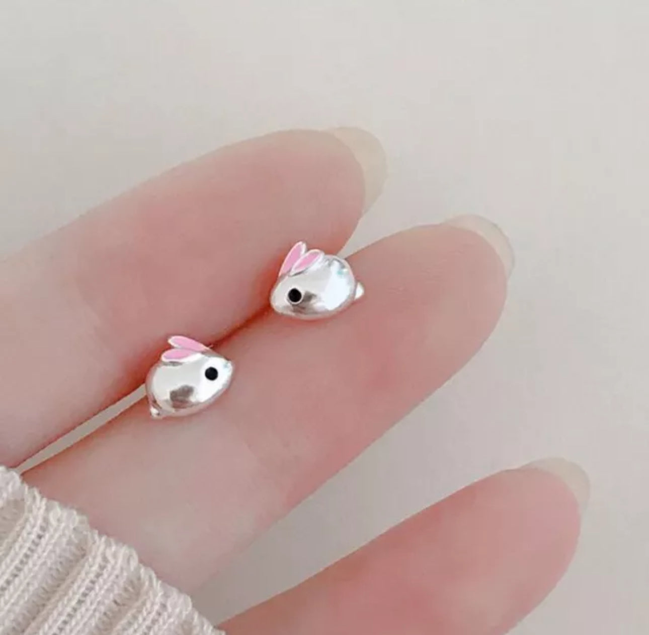 925 Sterling Silver Cute Rabbit Earrings