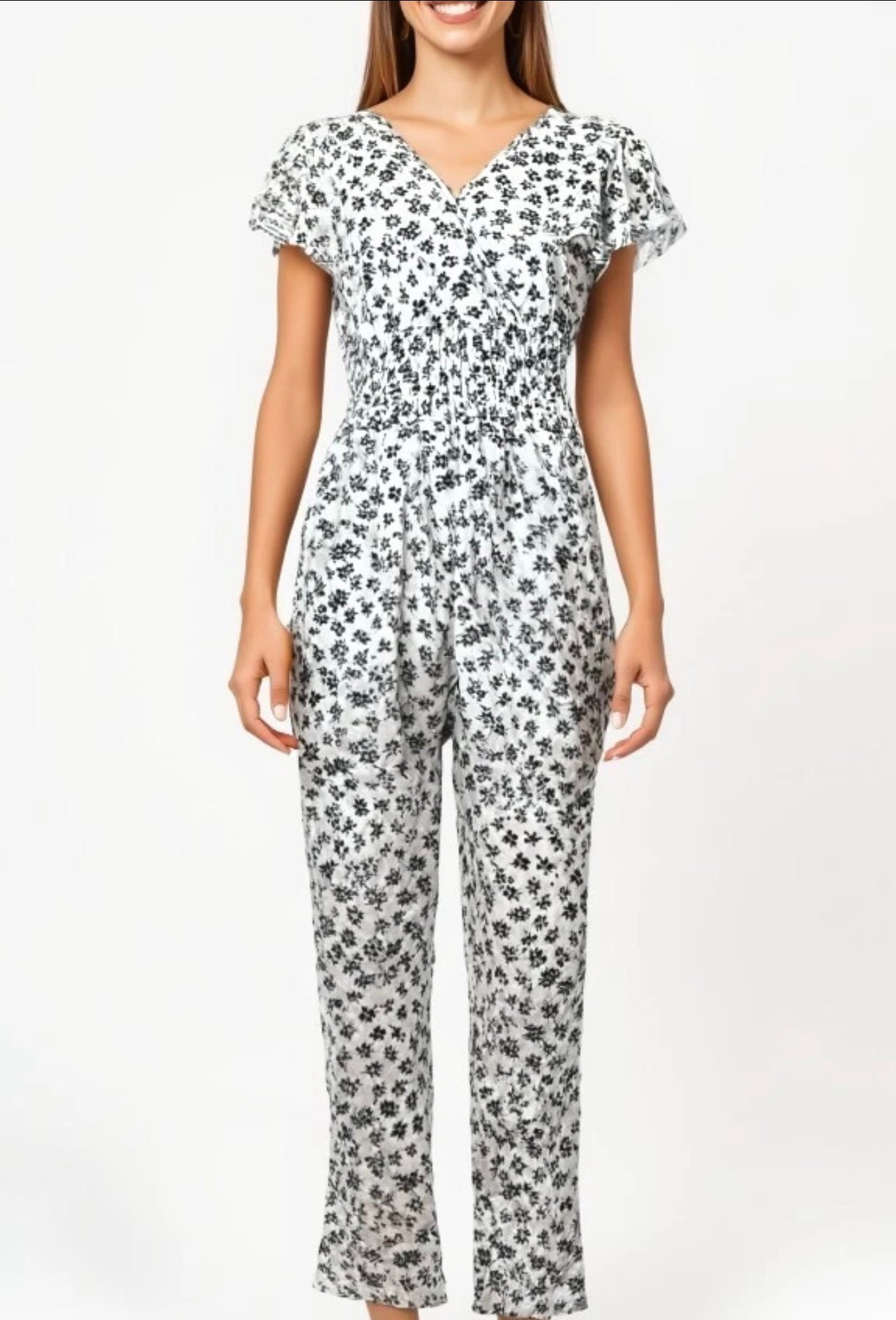 Women’s Floral Wide Leg Jumpsuit