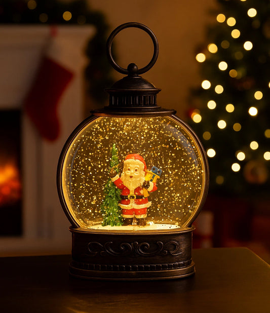 LED Santa Snow Globe