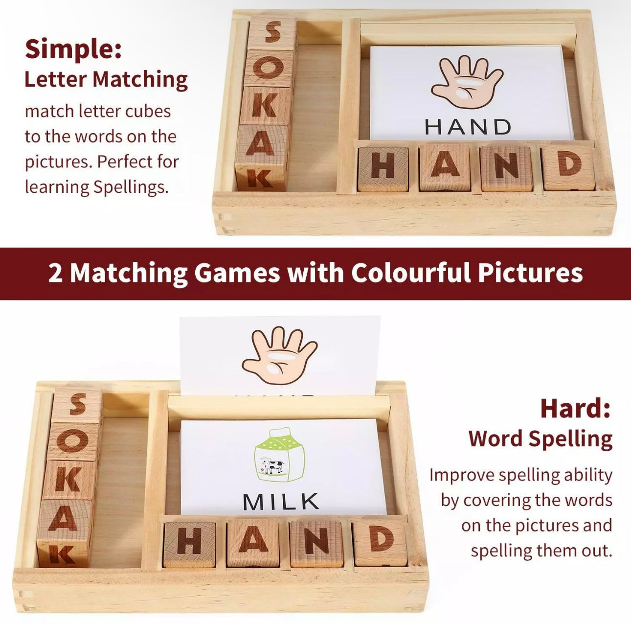 Wooden Spelling Game