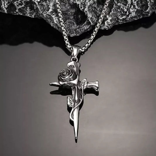 Gothic Vampire Sword Necklace