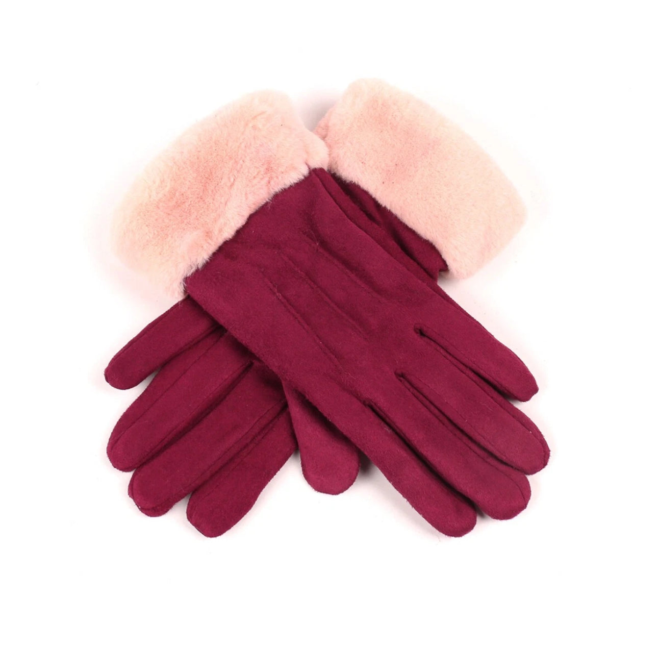 Ladies Fur Lined Winter Gloves