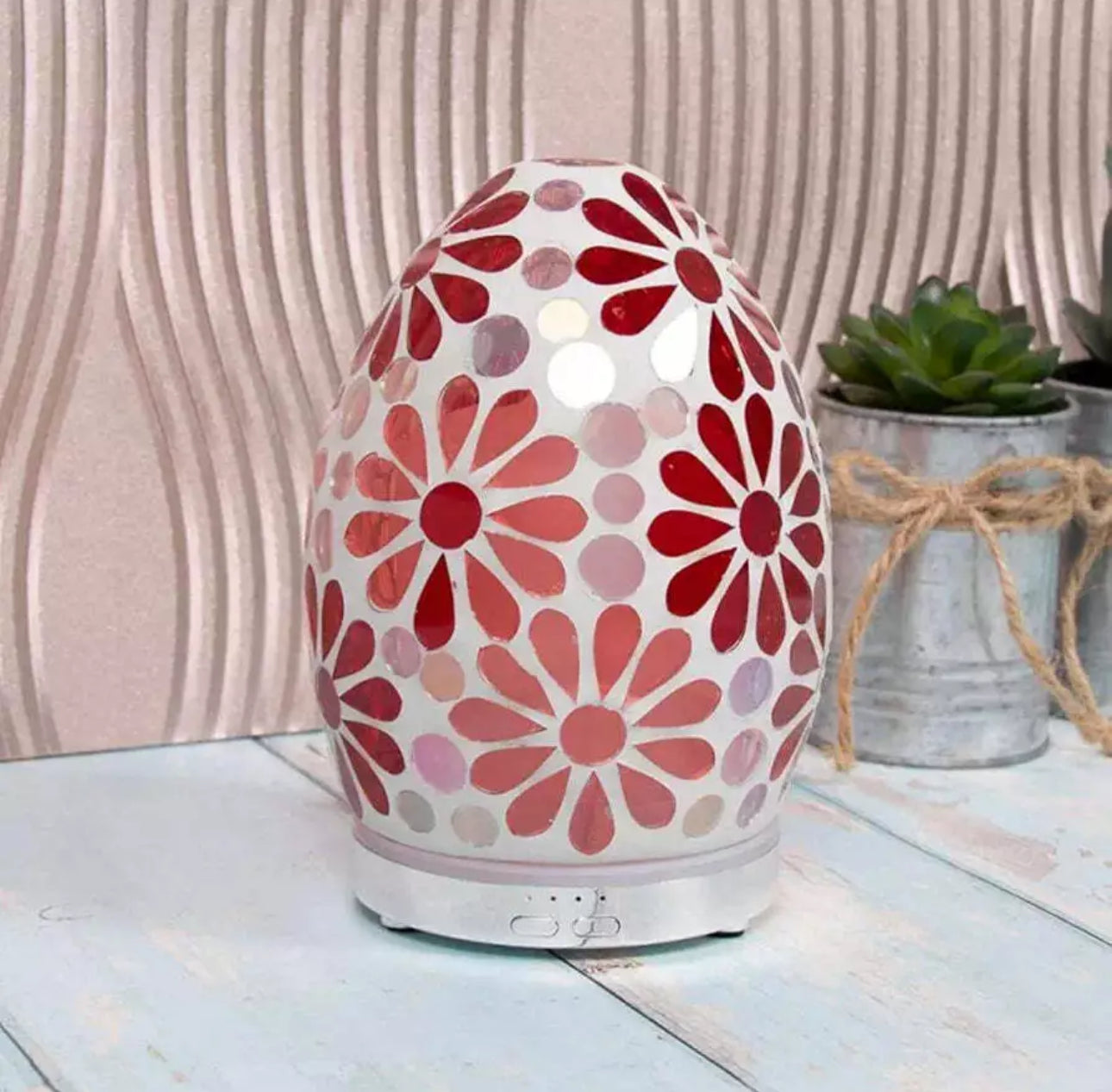 Pink Flower Mosaic Aroma Diffuser