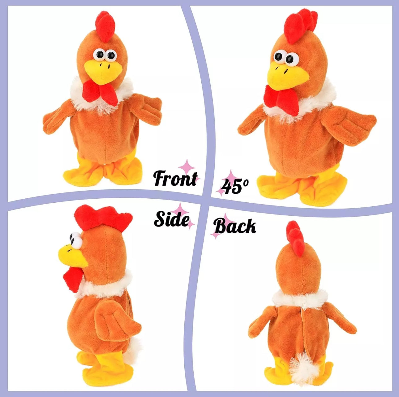 Walking, Talking Chicken Interactive Plush