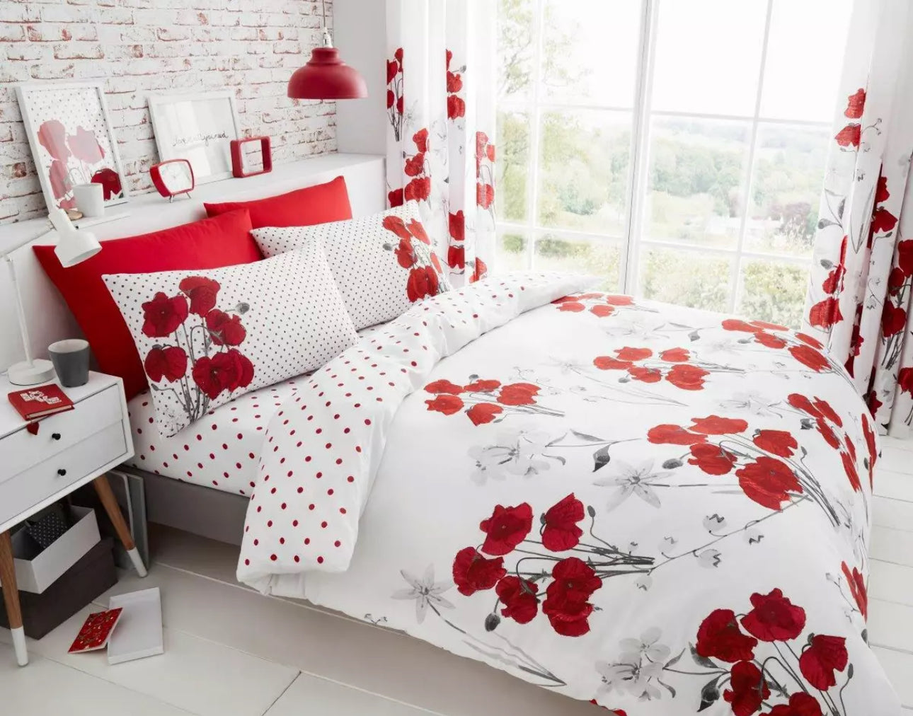 Single Reversible Poppy Duvet Set