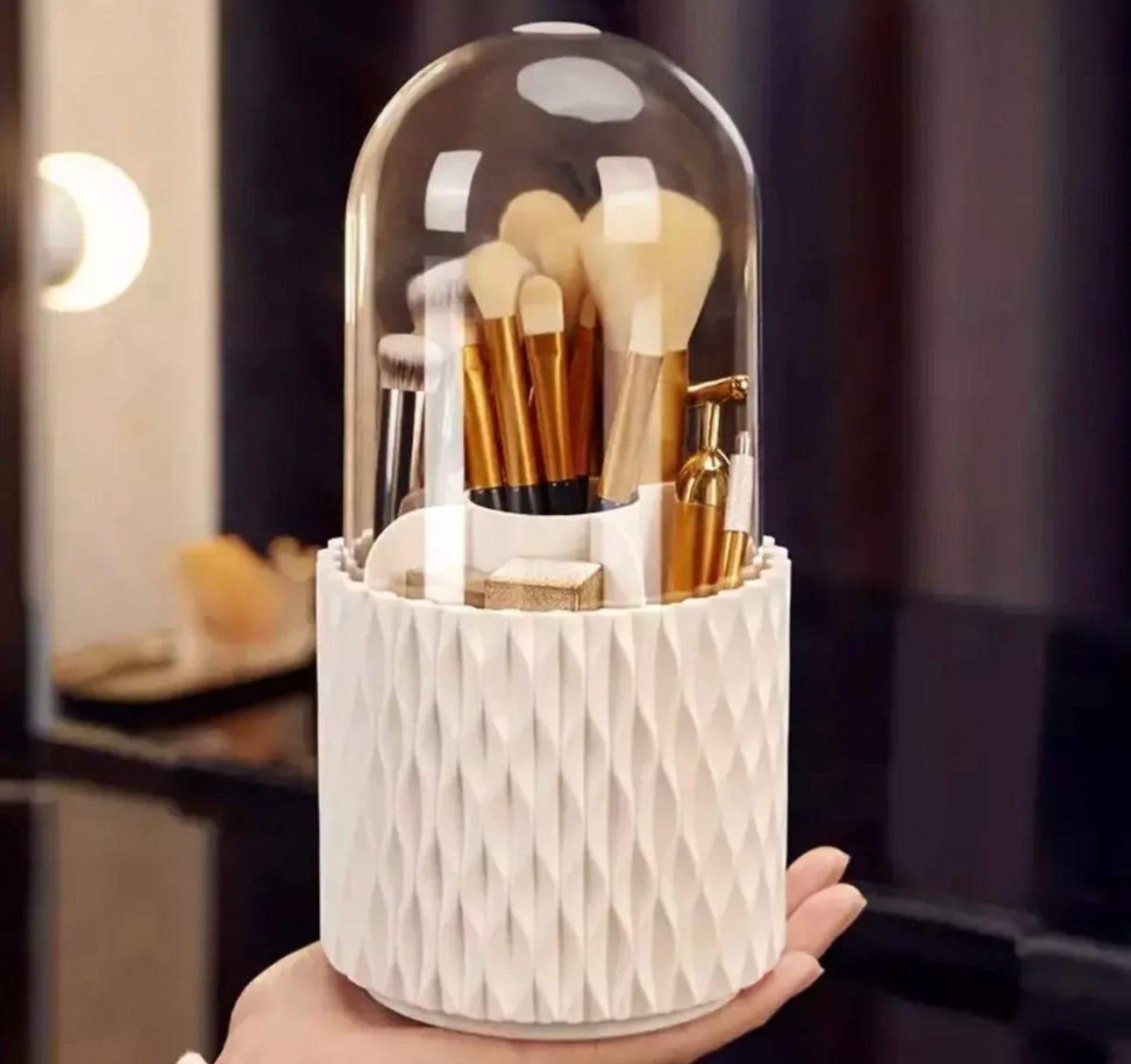 360 Rotating Makeup Brush Organiser