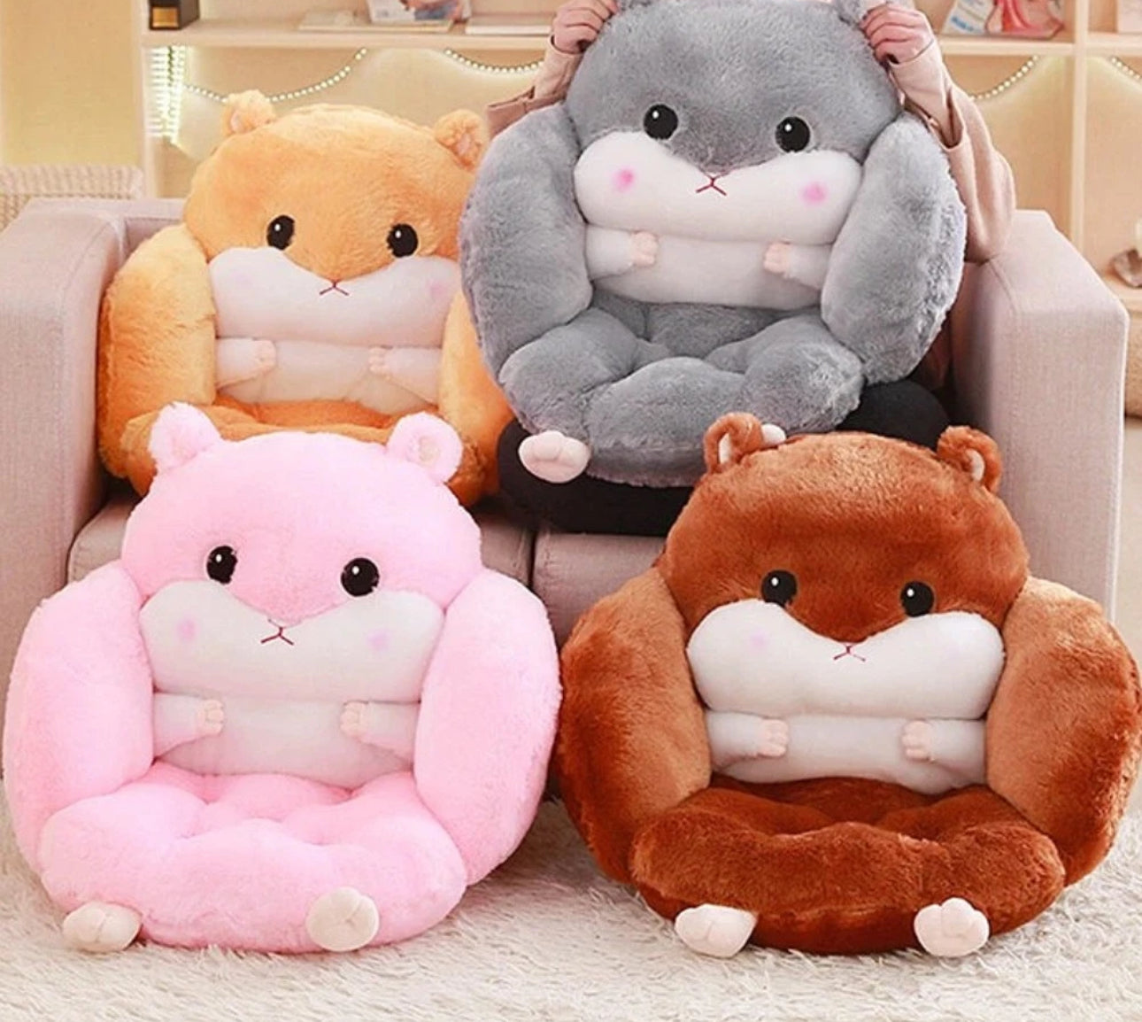 Cute Plush Hamster Cushion