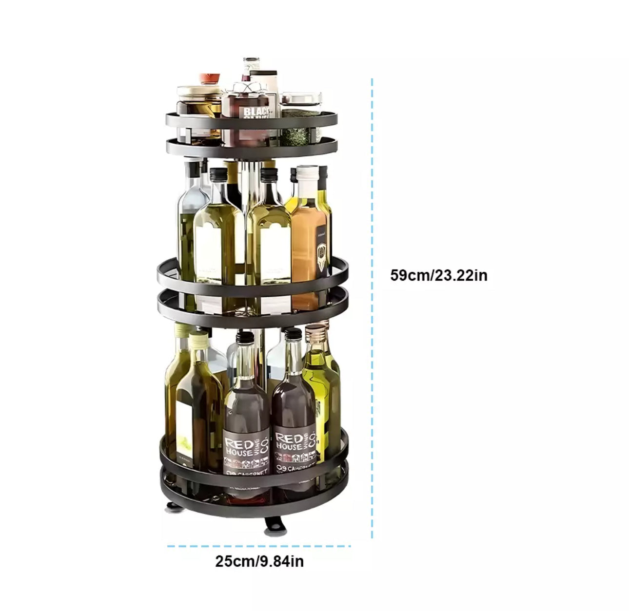 3 Tier Rotating Spice Rack