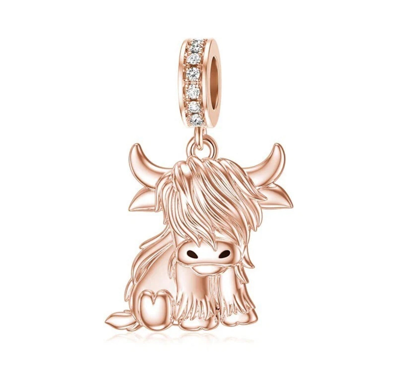 Highland Coo Dangle Charm