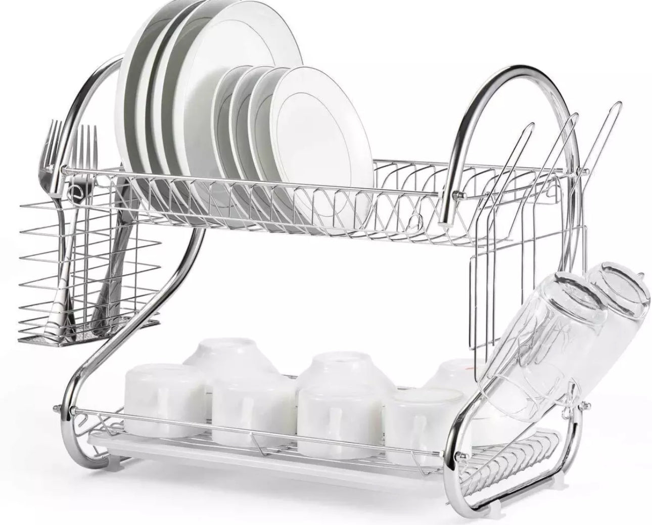 2 Tier Dish Drainer Rack