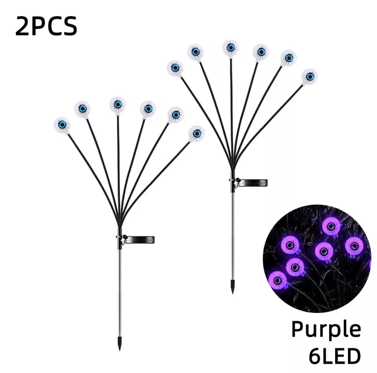 2pc Solar Eyeball Lights