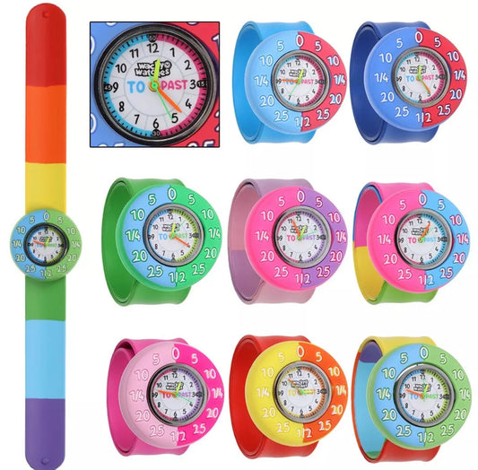 Children’s Tell The Time Snap Band Watch