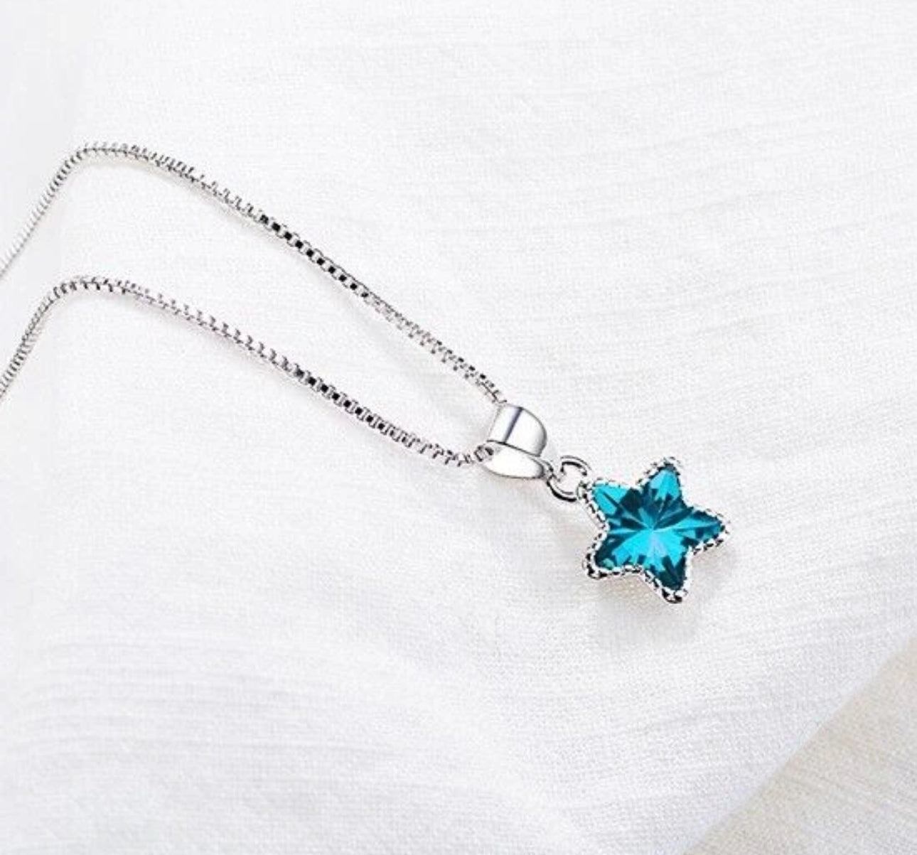 Blue Crystal Star Pendant