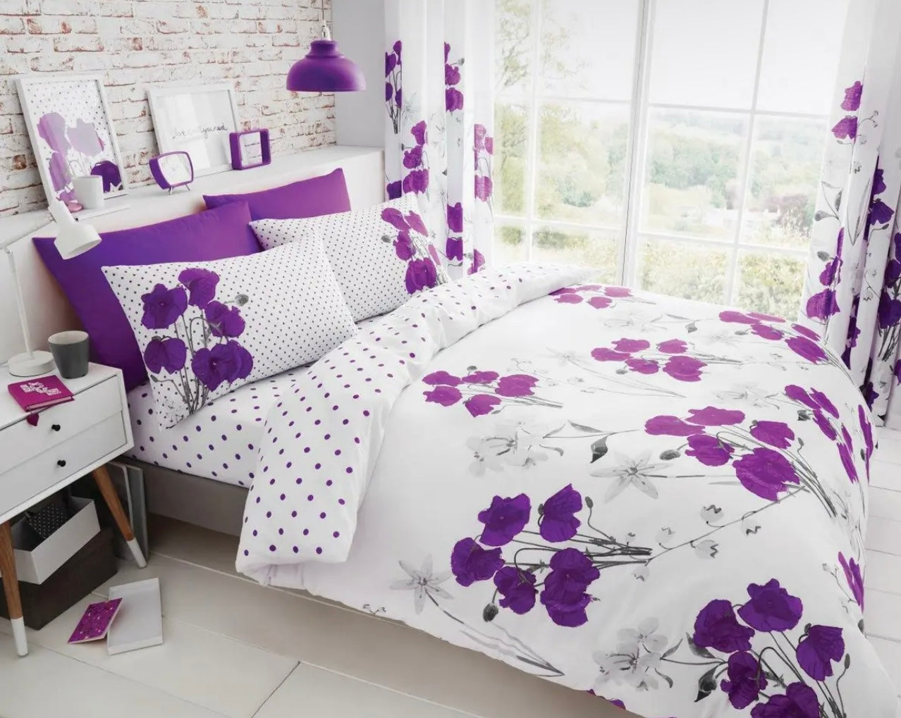 Reversible Floral Duvet Set