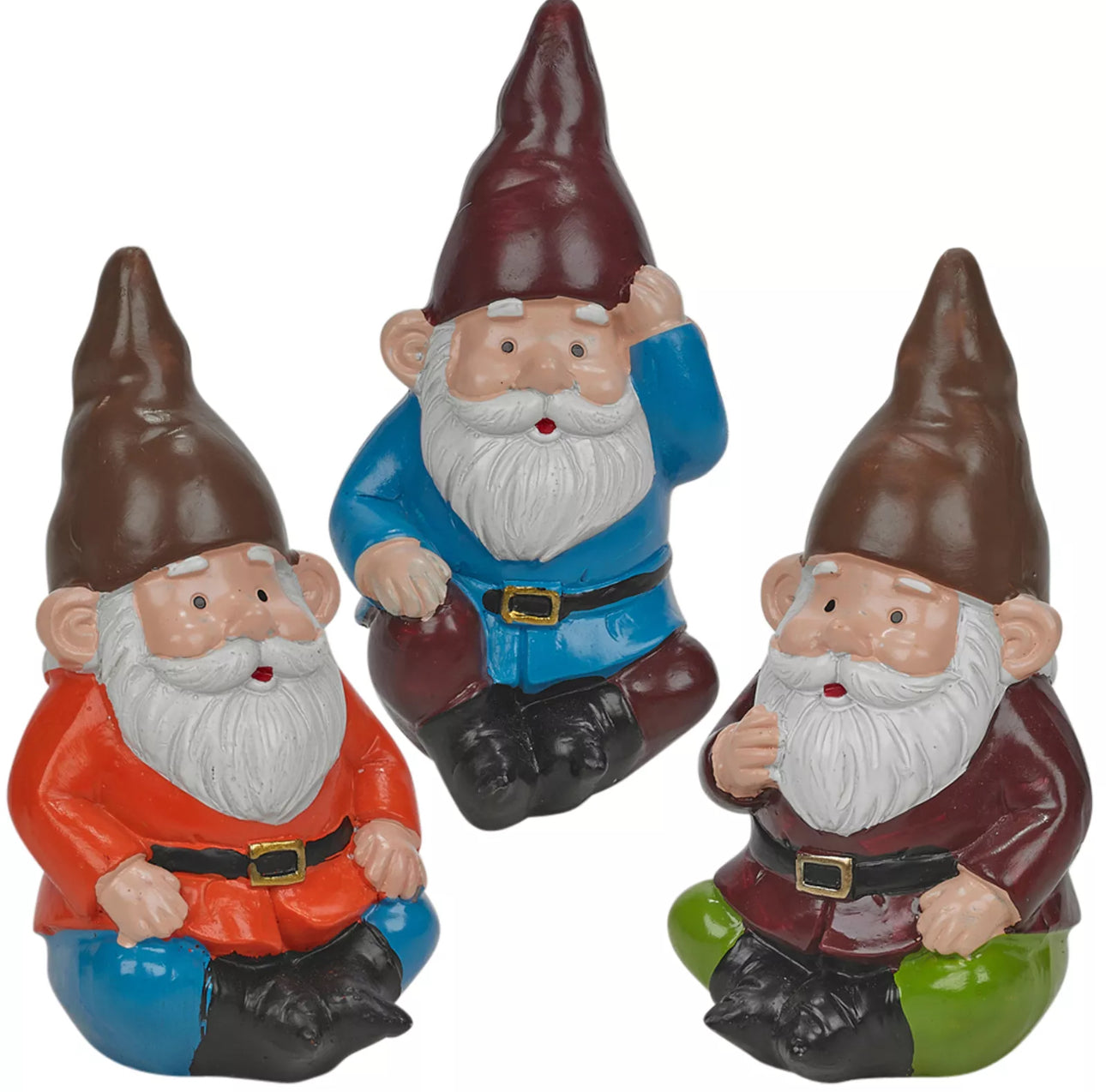 Set Of 3 Miniature Gnomes