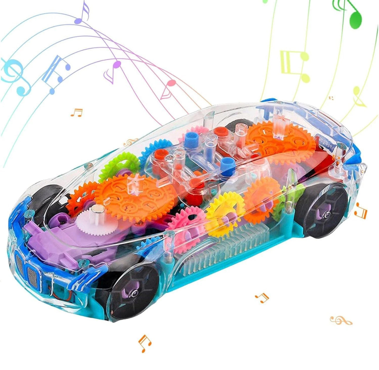 Transparent Car With Gears, Lights & Sounds