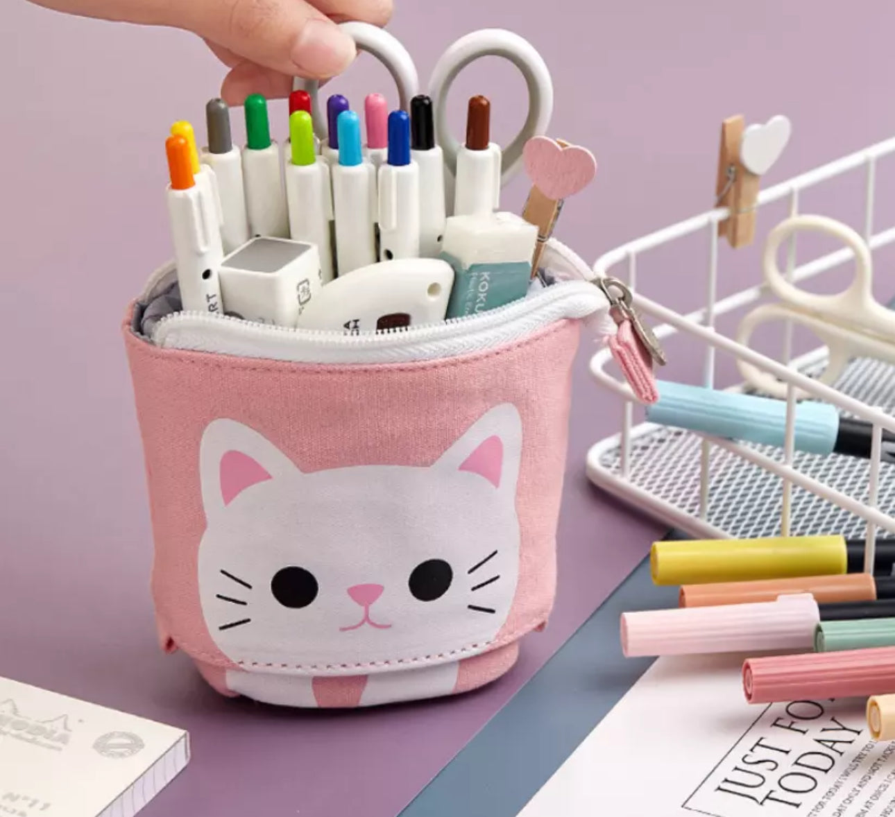 Cartoon Pop-Up Pencil case / Pen Pot