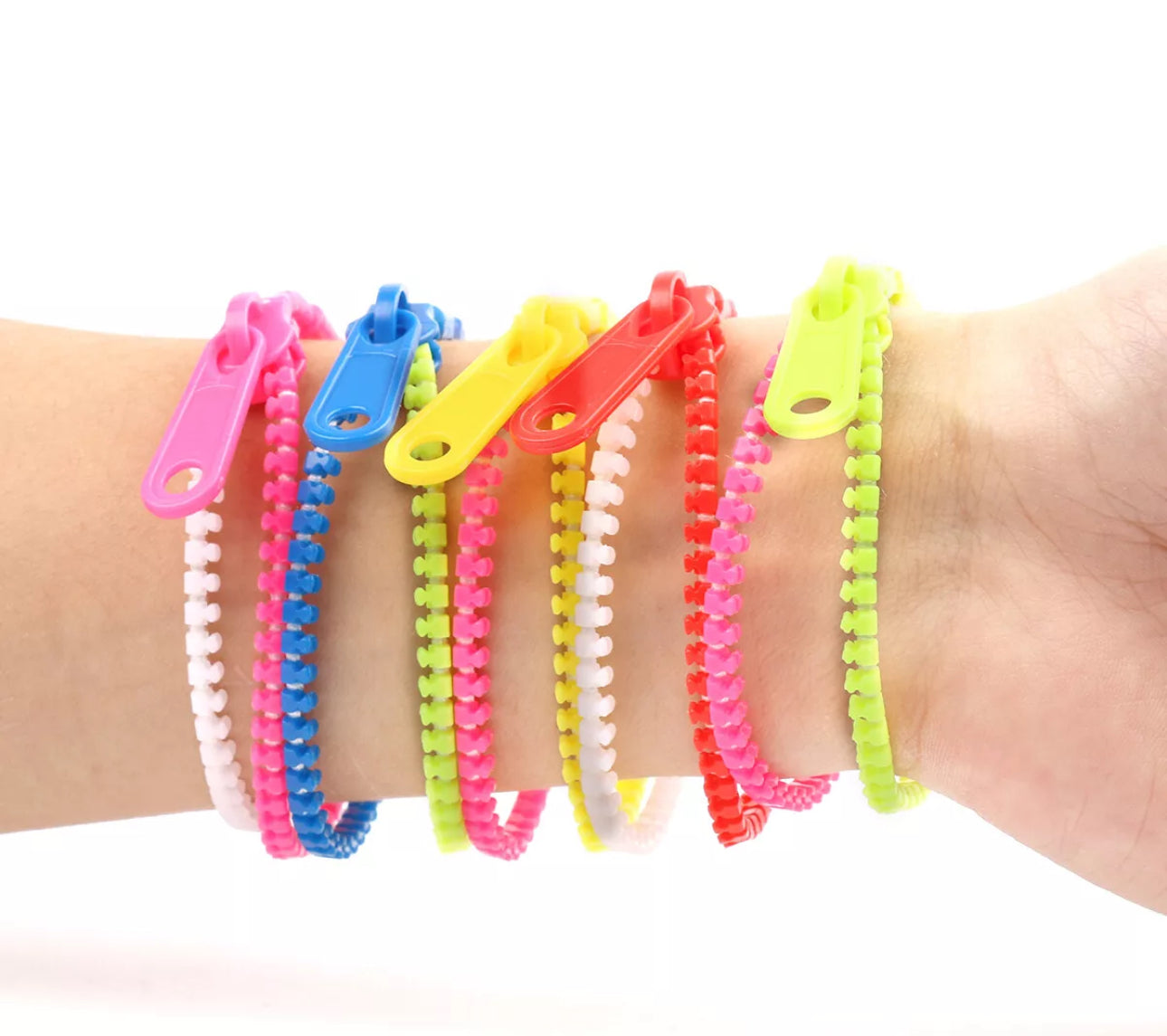 10pc Sensory Zipper Bracelets